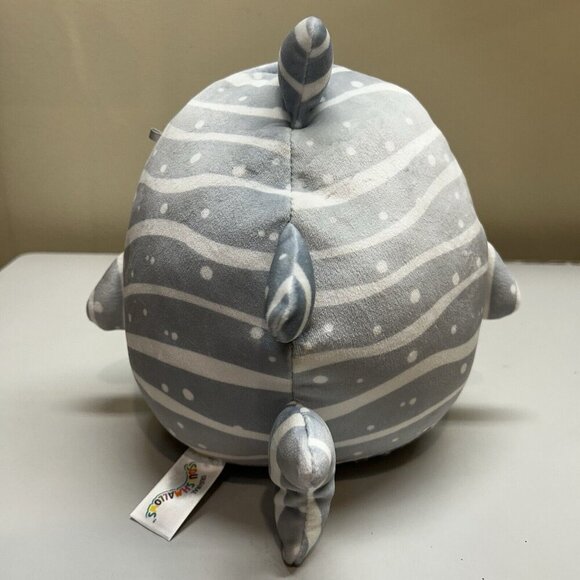 Squishmallows Sachie Whale Shark 8” Plush Stuffed Gray White Striped Dots Wink - Picture 3 of 7